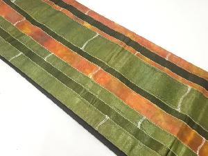 アンティーク　竹縞模様織出し袋帯（材料）